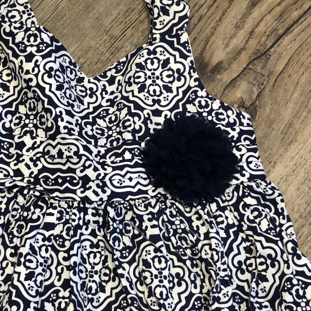Navy & White Tank Top Formal Dress - Sz 5